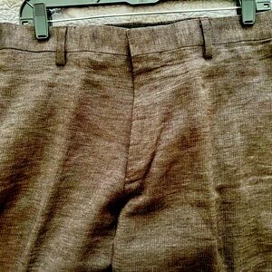 Banana Republic linen pants 34/32 brown with subtle pattern